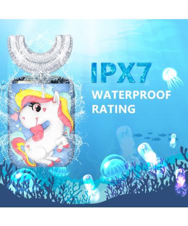 Kids Electric Toothbrush U Shaped Unicorn | 6 Cleaning Modes | Smart Timer | Rechargeable | IPX7 Waterproof | Ages 2-7 - Buy Online on GoSupps.com