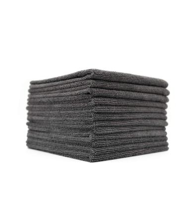 The Rag Company - All-Purpose Microfiber Terry Cleaning Towels - Commercial Grade, Highly Absorbent, Lint-Free, Streak-Free, Kitchens, Bathrooms, Offices, 300gsm, 12in x 12in, Grey (12-Pack)