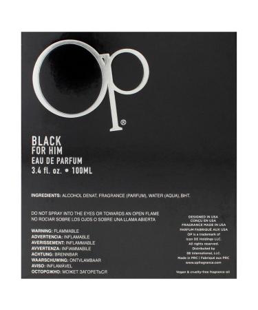 Ocean Pacific Op Black EDT for Men 3.4 Oz 3.4 Fl Oz (Pack of 1) - Buy Online on GoSupps.com