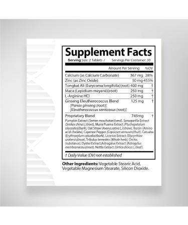Naturals Male Enhancer Supplement - Tongkat Ali Maca L-Arginine Tribulus & Panax Ginseng | Endurance & Stamina Booster | 60 Non-GMO Gluten-Free Capsules Made in USA - Buy Online on GoSupps.com