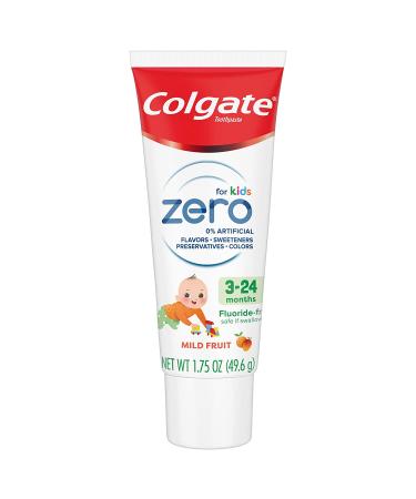 Colgate Zero Baby and Toddler Training Toothpaste - Fluoride & SLS Free, Natural Fruit Flavor - 1.75 oz (Pack of 1) - Buy Online on GoSupps.com