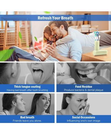 Filowa Stainless Steel Tongue Cleaner Set - 3 Rustproof Tongue Scrapers & Carrying Bag | Effective Bad Breath Solution for Adults & Children - Elegant Rose Gold Finish - Buy Online on GoSupps.com