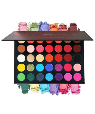 35 Color Studio Eye Shadow Palette Makeup Palette Perfectly combinable color shades Matt Luminous and shimmering textures For seductive eyes # 02