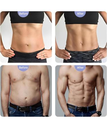 EMS Muscle Stimulator - 8 Modes & 15 Intensities Abdominal Trainer | USB Rechargeable Fitness Device with 10 Gel Pads for Belly Arms & Legs - Flame Violet - Buy Online on GoSupps.com