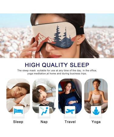 Haskirky Light Blocking Eye Mask Breathable and Adjustable Adult Men and Women Travel on Business Trips Yoga Meditation Light Smooth Comfortable Eye Mask Office Deep Sleep Goodies Mountain Landscap - Buy Online on GoSupps.com