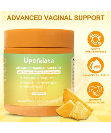 Flora+ Gummies Advanced Vaginal Probiotic Gummies for Women's Ph Balance Vaginal Support Promote Healthy Vaginal Odor & Flora Pineapple Flavored 60 Gummies - Buy Online on GoSupps.com