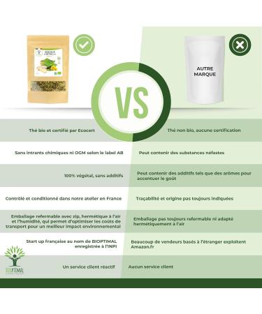 Th Ministur Bio - Infusion Perte de Poids | Th Vert Mat Gingembre Ortie - cocert - 70g - Amincissant & D tox - Livraison Internationale - Buy Online on GoSupps.com