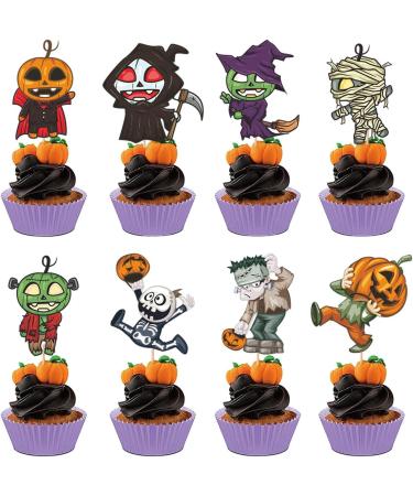 Pumpkin Cupcake Toppers Cupcake Toppers Wrappers Set Pumpkin Cupcake Toothpicks Halloween Cake Topper Picks Set for Thanksgiving Kids Birthday Party Supplies Beedozo - Buy Online on GoSupps.com