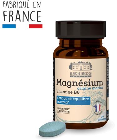 BLANCHE BRESSON - Magn sium Marin 300 mg renforc en Vitamine B6 - Contre la Fatigue et le Stress Relaxation Energie D tente - Origine Marine - 90 G lules - Cure de 90 jours - Fabriqu en France 90 unit (Lot de 1) - Buy Online on GoSupps.com