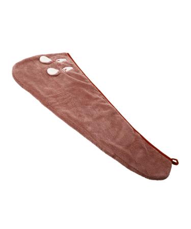 NUSITOU 1pc Coral Fleece Dry Hair Hat Shower Cap for Hair Drying Wraps Fast Drying Hat Cute Nail Files Bath Dryer Hat Sea Nail Art Charm Hijab Child Pink Turban Super Absorbent Pink 64x24x0.8cm