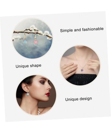 TEHAUX 150 Pcs Heart Pendant Diy Earrings Wedding Pendant Charms for Earrings Heart Beads Heart Lock - Buy Online on GoSupps.com