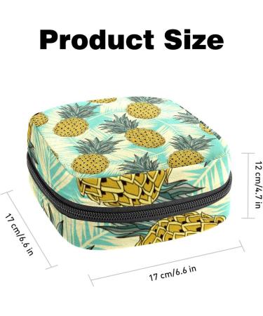Multi-Colored Pineapple Leaf Sanitary Napkin Storage Bag - Portable Period Pouch for Women & Teen Girls - Buy Online on GoSupps.com