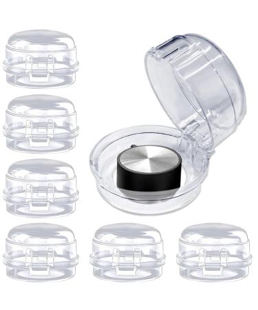 6 pieces of gas stove button cover stove button cover for gas stove oven child locking button protection cover for baby security oven lock (transparent white)
