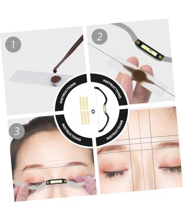 FRCOLOR 2pcs Bow Eyebrow Ruler Metal Dies Eyebrow Shaping Kit with Stencils Stainless Steel Eyebrow Ruler - Buy Online on GoSupps.com