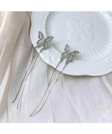 Shop W WEILIRIAN Bohemian Butterfly Tassel Chain Earrings - Vintage Long Drop & Stud Style Jewelry for Women - Perfect Gifts - Buy Online on GoSupps.com
