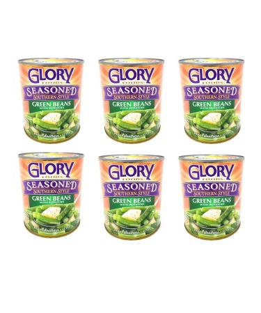 Glory Foods Seasoned Southern Style Green Bean w/Potatoes (6 Pack Total of 174oz)