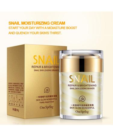 Anti-Aging Snail Moisturizing Cream - Hydrating Skin Care & Wrinkle Removal (60g) | International Shipping Available - Buy Online on GoSupps.com