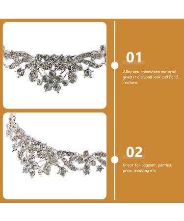 FRCOLOR Crystal Wedding Tiara - Elegant Rhinestone Bridal Jewelry Crown for Brides | Silver Hair Accessories - Buy Online on GoSupps.com