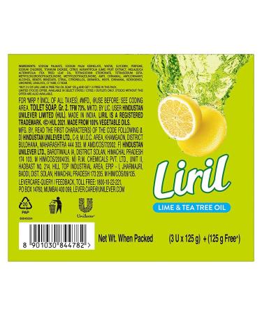 Buy LIR-IL LIM-E Tea Tree Oil Bath Soaps - Refreshing Lemon Soap Bar 125g | Paraben & Sulphate Free | Buy 3 Get 1 Deal - Buy Online on GoSupps.com