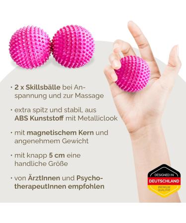 2x DBT Skills Hedgehog Ball - Magnetic Acupressure Stress Relief & Massage - Biodegradable Pink 47mm | Enhance Mobility & Concentration - Buy Online on GoSupps.com