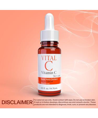 Vital C Vitamin C Eye Serum | Anti-Aging Firming & Hydrating | 0.5 oz - Boost Collagen & Fight Wrinkles - Buy Online on GoSupps.com