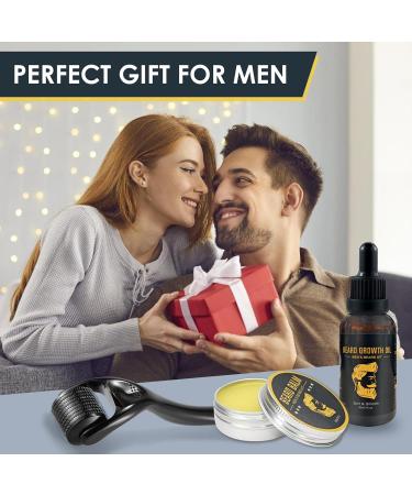 Beard Growth Kit with Roller 0.26 mm 30 ml Beard Growth Oils 30 g Beard Balm Beard Growth Men's Beard Kit Men's Beard Ca - Buy Online on GoSupps.com