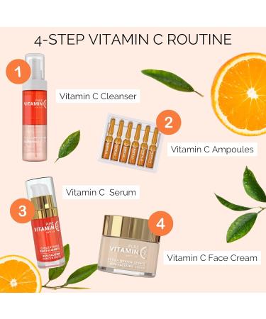 Vitamin C Ampoule Oil for Anti-Aging - Hydrating Serum with Ascorbic Acid for Firm and Glowing Skin - 12 x 2mL - Buy Online on GoSupps.com