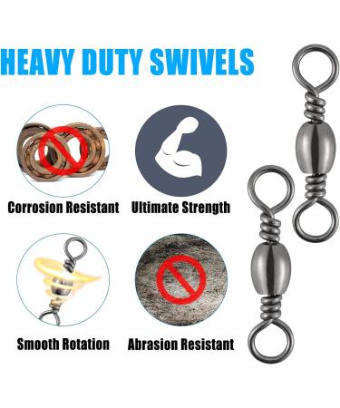 Dr.Fish Fishing Barrel Swivels 50 Pack #12-30LB | Stainless Steel Tackles for Freshwater and Saltwater Fishing - Buy Online on GoSupps.com
