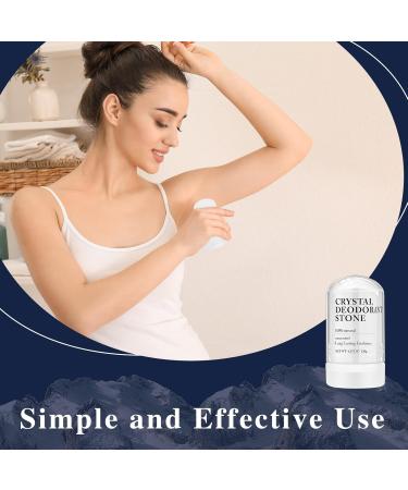 4 Pcs Natural Crystal Deodorant Stone - Unscented Long Lasting Deodorant Stick for Women Teens & Men - 100% Thai Crystal Travel Size 2.1 Ounce - Buy Online on GoSupps.com
