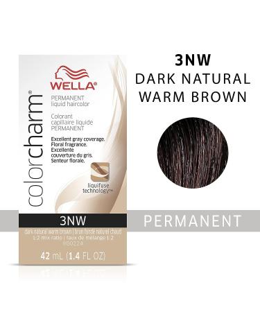 Wella Color Charm 3NW Dark Natural Warm Brown Permanent Hair Color - Gray Coverage - Buy Online on GoSupps.com