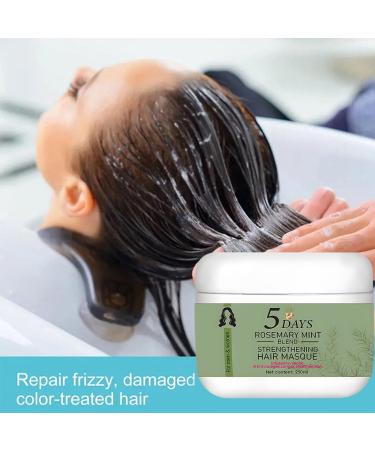 Rosemary Hair Mask Moisturising Hair Moisturiser Rosemary Hair Mask Natural for Dry Damaged Hair Reduces Hair Loss for Healthy Hair Growth - 250 ml (1 Piece) Green - Buy Online on GoSupps.com