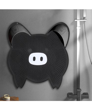 Xiwhuua Shower foot scrubber Foot Scrubber Shower Nonslip textured brush with suction cups quick drying callus remover wall mounted exfoliator for bathroom Black - Buy Online on GoSupps.com