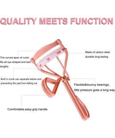YADESQEF Eyelash Curler with Built-in Comb - Detachable, Durable Carbon Steel Body | Tightens Lashes in Seconds - Buy Online on GoSupps.com