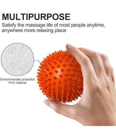 Firschoie 5-Piece Massage Balls Set - Hard Hedgehog Massage Balls for Hands Legs Shoulders and Feet - Ideal for Muscle Relief in Multiple Sizes - Buy Online on GoSupps.com