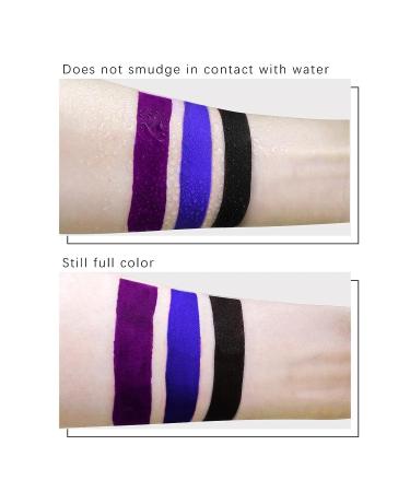 NewBang 3Pcs Dark Lipstick & Lipliner Set - Matte Liquid Lipstick, Lip Gloss & Liner in Black, Blue, Purple - Waterproof, Longlasting - Halloween/Christmas Makeup - 3 Count - Buy Online on GoSupps.com