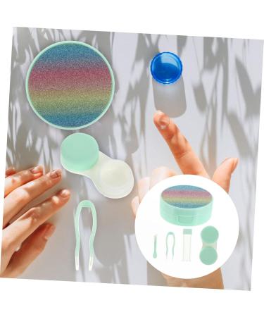 JECOMPRIS Travel Contact Lens Kit - Includes Container Solution & Case - Eye Protection - Portable Green Set (7.5x7.5x2.8cm) - Perfect for Colored Lenses - Buy Online on GoSupps.com