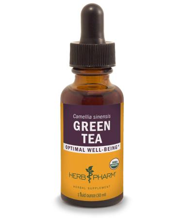 Herb Pharm Certified Organic Green Tea Liquid Extract - 1 Ounce 1 Fl Oz (Pack of 1) Organic Cane Alcohol