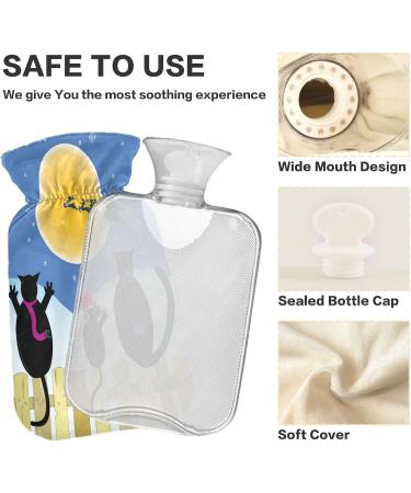 Christmas with Cats Hot Water Bottle - 2L Fleece Cover for Comfort & Warmth | Ideal for Hot & Cold Compresses - International Shipping Available - Buy Online on GoSupps.com