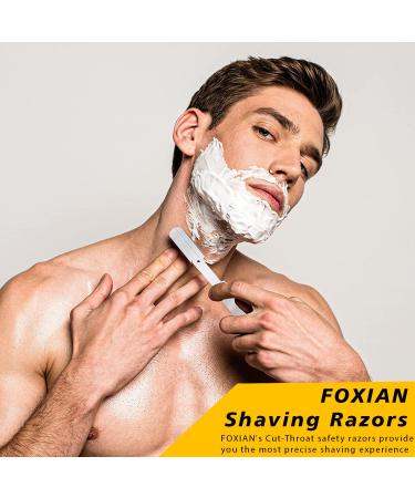 Foxian Straight Razor - High-Quality Stainless Steel Beard Knife for Precise Wet Shaving | Extra Sharp Barber Razor - Buy Online on GoSupps.com