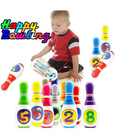 Guuozzli Kids Bowling Set - Soft Foam Digital Bowling Toy for Toddlers | Includes 10 Pins & 2 Balls | Boys and Girls 3+ Years - Buy Online on GoSupps.com