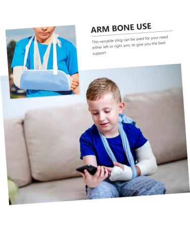 CATIEBYE Children's Arm Sling Shoulder Immobilizer Arm Sling for Shoulder Injury Elbow Sling Net 60X30CM Sky-blue - Buy Online on GoSupps.com