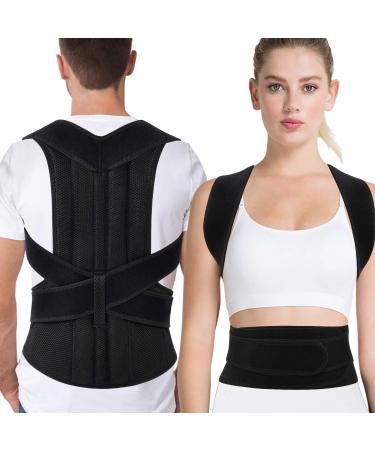 Back Brace Posture Corrector for Men and Women Adjustable Upper & Lower Back Brace Spine Lumbar Support Comfortable Back Braces for Posture Correction Pain Relief for Neck Back Shoulders(L)