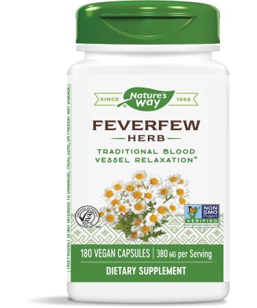 Nature's Way Feverfew Herb 380 mg 180 Vegetarian Capsules - Buy Online on GoSupps.com