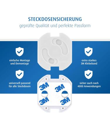 Reer Socket Protector - Child-Safe Original White 20 Pieces - International Shipping Available - Buy Online on GoSupps.com