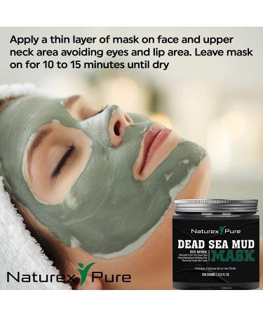 Dead Sea Mud Mask - All-Natural Face Mask for Blackheads Acne & Hyperpigmentation - 8.8fl oz - Luxurious Skincare for Women & Men - Buy Online on GoSupps.com