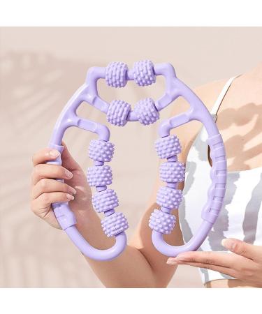 Sharplace Leg Massage Device - Circular Leg Clamps with 12 Wheels for Deep Tissue Massage | Perfect for Gym Bodybuilding & Yoga - Violet - Buy Online on GoSupps.com