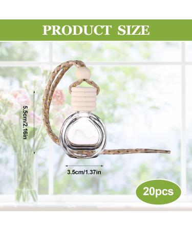 20 Pack 8ml Car Hanging Perfume Bottle Car Air Freshener Perfume Empty Bottle Refillable Pendant for Essential Oils Fragrance Aromatherapy Bottle Ornament Decor - Buy Online on GoSupps.com