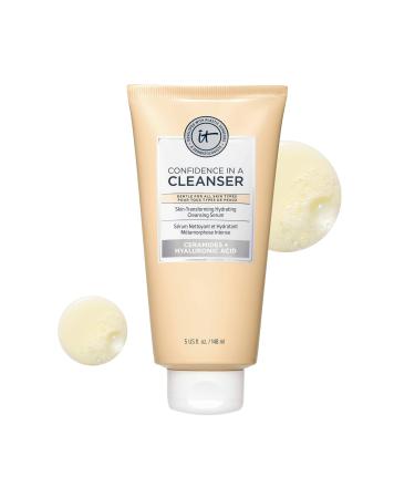 IT Cosmetics Confidence In A Cleanser Nettoyant Visage Hydratant Enrichi en C ramides & Acide Hyaluronique Pour Tous Types de Peau 148ml