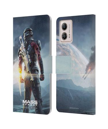 Head Case Designs Officially Licensed EA Bioware Mass Effect Key Art Super Deluxe 2017 Andromeda Graphics Leather Book Wallet Case Cover Compatible with Motorola Moto G53 5G