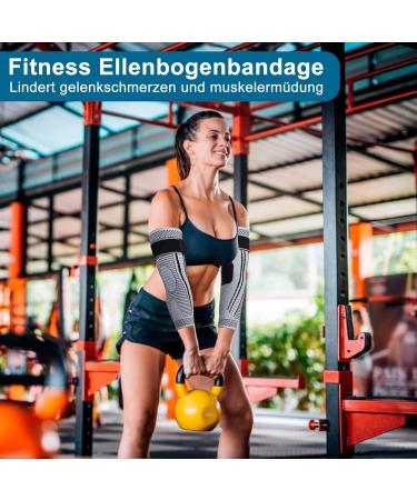 Ruilala Elbow Bandage Compression - Breathable Non-Slip Support for Tennis Golf Arthritis & Tendonitis - 2-Piece Set for Men & Women (Gray Large) - Buy Online on GoSupps.com